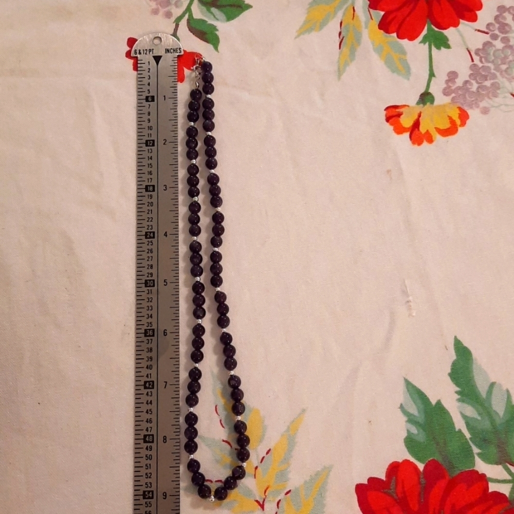 Dark Purple Genuine 💜  Amythyst necklace beautiful (1)